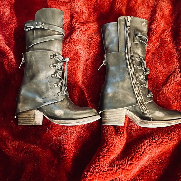 Freebird Caboose distressed boots, WORN 1x - Picture 4 of 6